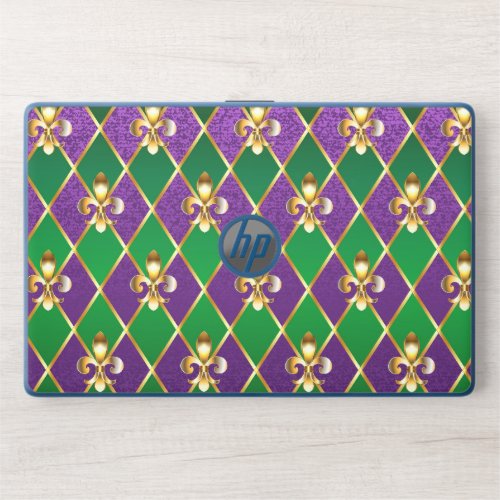 Jewelry Background Mardi Gras HP Laptop Skin