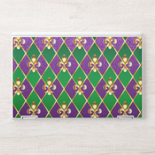 Jewelry Background Mardi Gras HP Laptop Skin