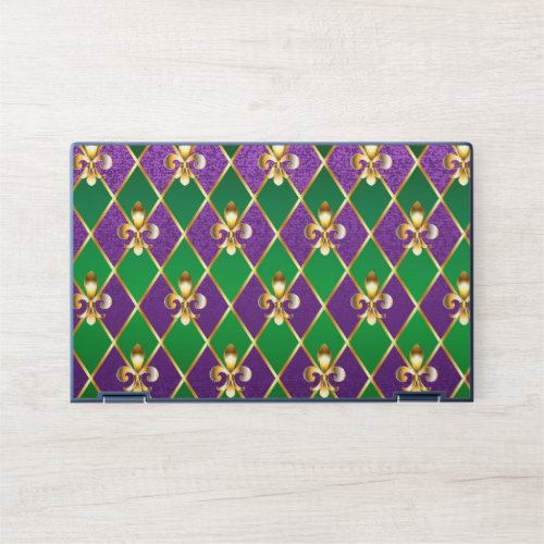 Jewelry Background Mardi Gras HP Laptop Skin