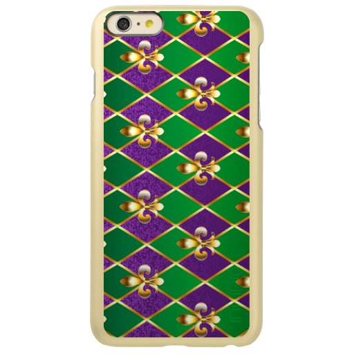 Jewelry Background Mardi Gras Incipio Feather Shine iPhone 6 Plus Case