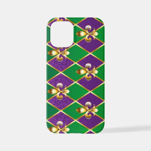 Jewelry Background Mardi Gras iPhone 12 Mini Case