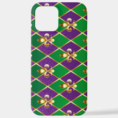 Jewelry Background Mardi Gras iPhone 12 Pro Max Case