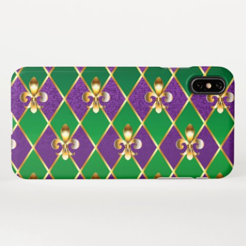 Jewelry Background Mardi Gras iPhone XS Max Case