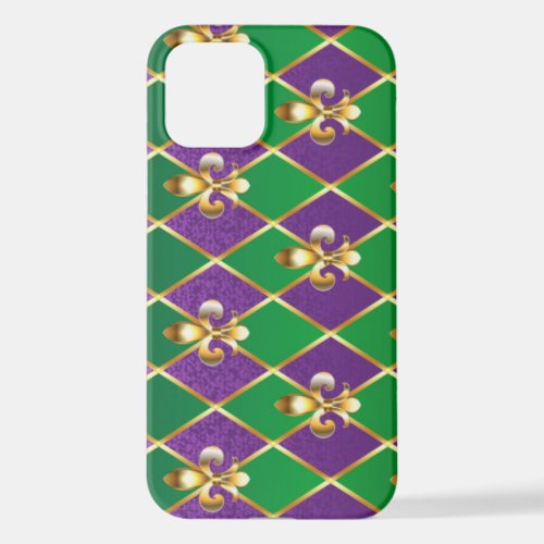 Jewelry Background Mardi Gras iPhone 12 Case