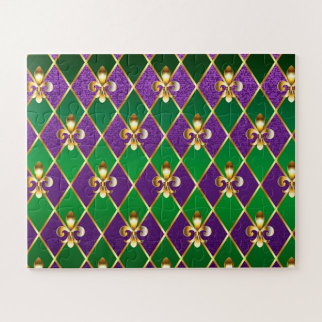 Jewelry Background Mardi Gras Jigsaw Puzzle (Horizontal)