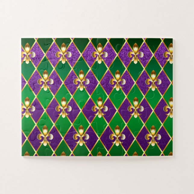 Jewelry Background Mardi Gras Jigsaw Puzzle (Horizontal)