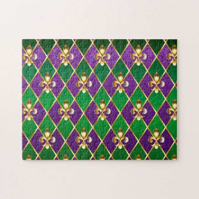 Jewelry Background Mardi Gras Jigsaw Puzzle (Horizontal)