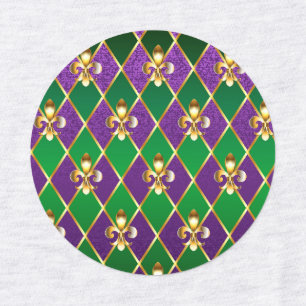 Jewelry Background Mardi Gras Kids' Labels