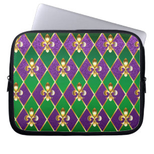 Jewelry Background Mardi Gras Laptop Sleeve