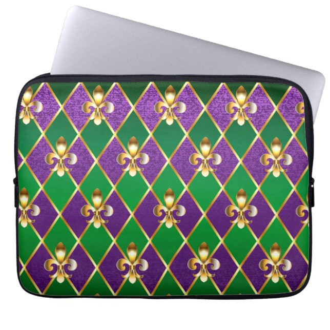 Jewelry Background Mardi Gras Laptop Sleeve (Front)