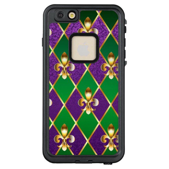 Jewelry Background Mardi Gras LifeProof iPhone Case (Back)