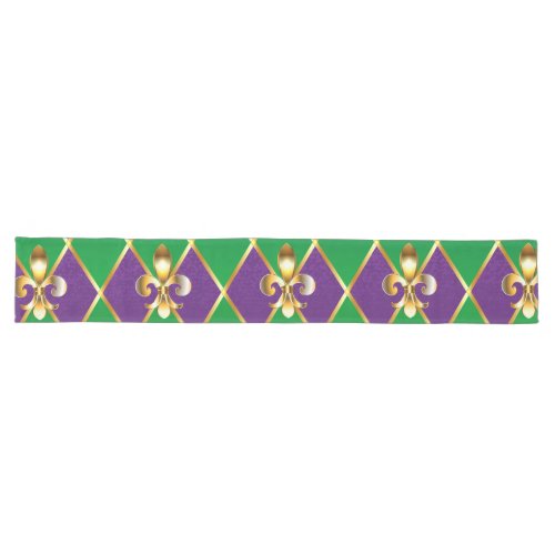 Jewelry Background Mardi Gras Long Table Runner