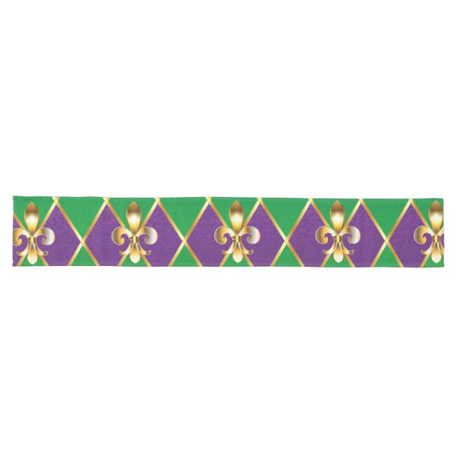 Jewelry Background Mardi Gras Long Table Runner (Horizontal)