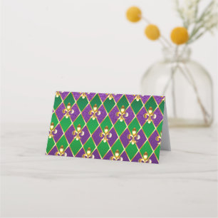 Jewelry Background Mardi Gras Loyalty Card
