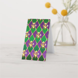 Jewelry Background Mardi Gras Loyalty Card