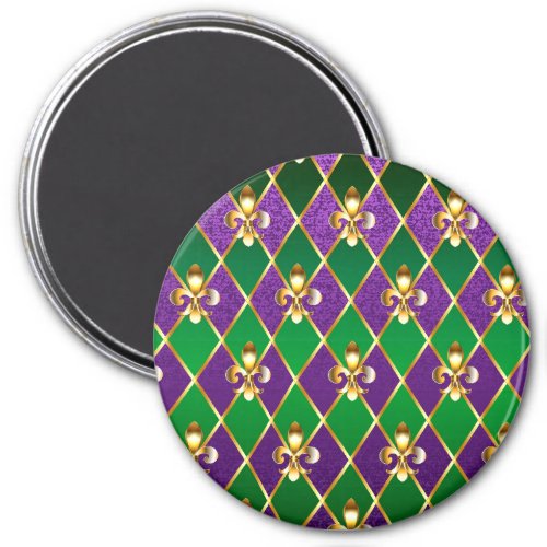 Jewelry Background Mardi Gras Magnet