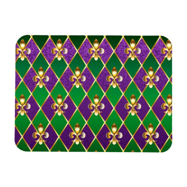 Jewelry Background Mardi Gras Magnet (Horizontal)