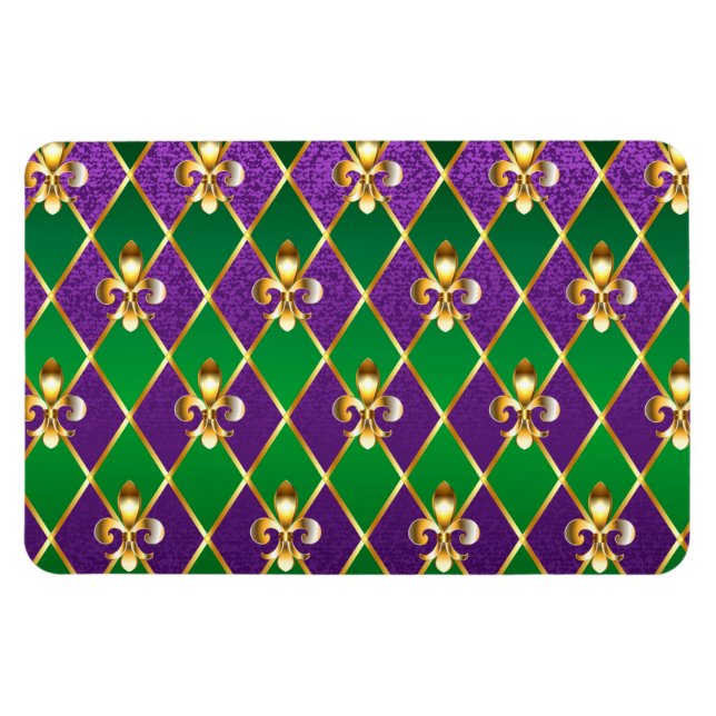 Jewelry Background Mardi Gras Magnet (Horizontal)