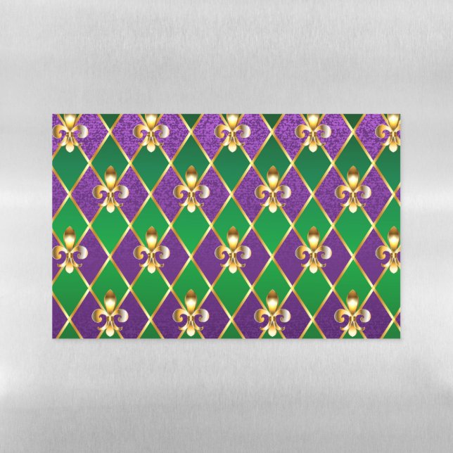 Jewelry Background Mardi Gras Magnetic Dry Erase Sheet (Horizontal)