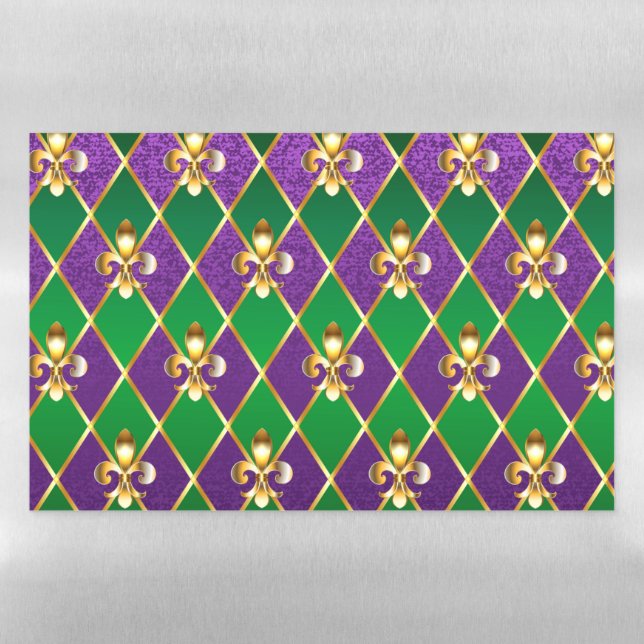 Jewelry Background Mardi Gras Magnetic Dry Erase Sheet (Horizontal)