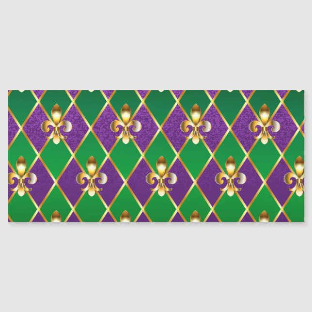 Jewelry Background Mardi Gras Magnetic Invitation (Front)