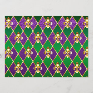 Jewelry Background Mardi Gras Menu