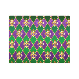 Jewelry Background Mardi Gras Metal Print