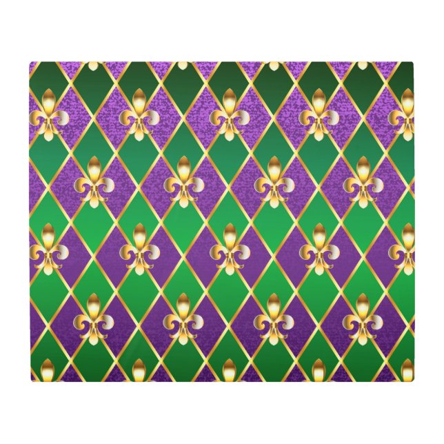 Jewelry Background Mardi Gras Metal Print (Front)