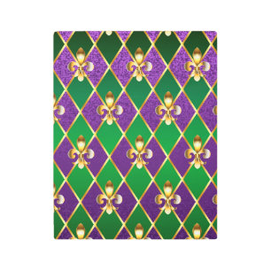 Jewelry Background Mardi Gras Metal Print