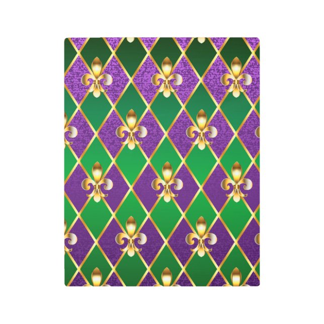 Jewelry Background Mardi Gras Metal Print (Front)