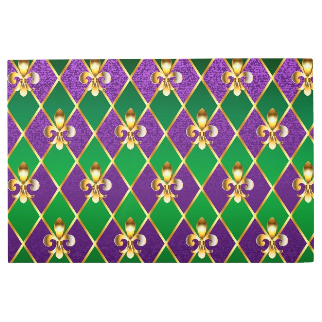 Jewelry Background Mardi Gras Metal Print (Front)