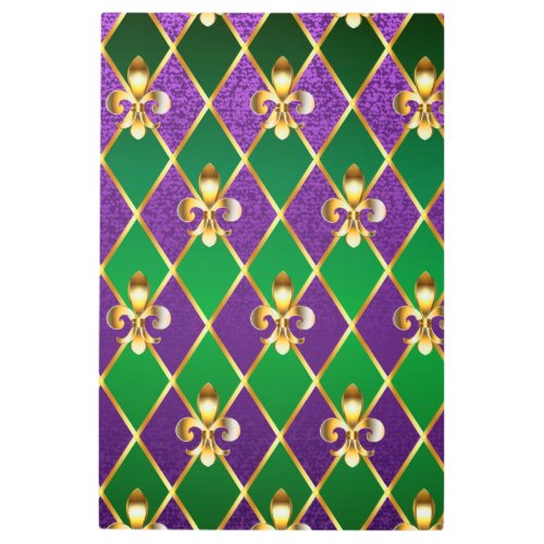 Jewelry Background Mardi Gras Metal Print