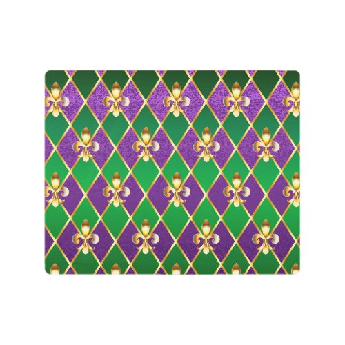 Jewelry Background Mardi Gras Metal Print