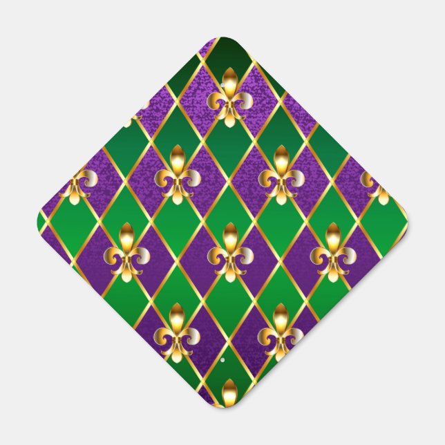 Jewelry Background Mardi Gras Metal Sign (Front)