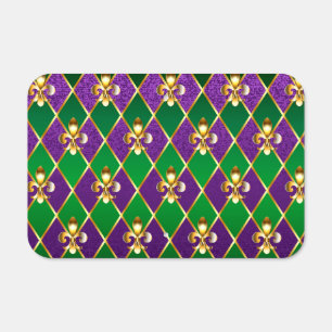 Jewelry Background Mardi Gras Metal Sign