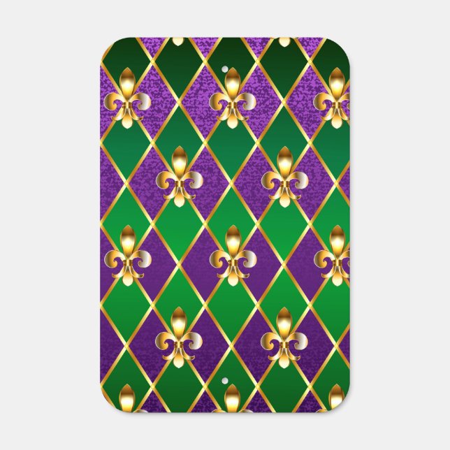Jewelry Background Mardi Gras Metal Sign (Front)