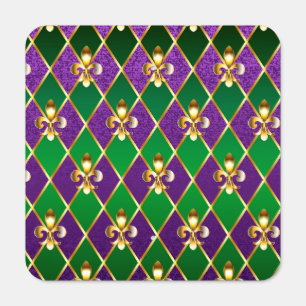 Jewelry Background Mardi Gras Metal Sign