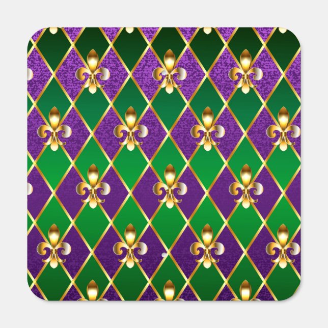 Jewelry Background Mardi Gras Metal Sign (Front)