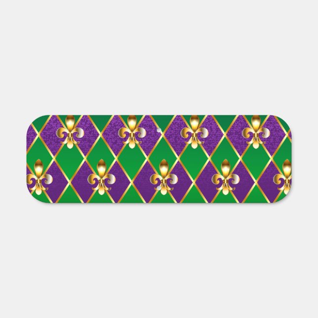 Jewelry Background Mardi Gras Metal Sign (Front)
