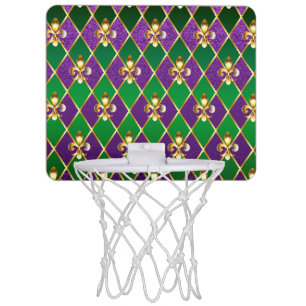 Jewelry Background Mardi Gras Mini Basketball Hoop