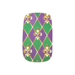 Jewelry Background Mardi Gras Minx Nail Art