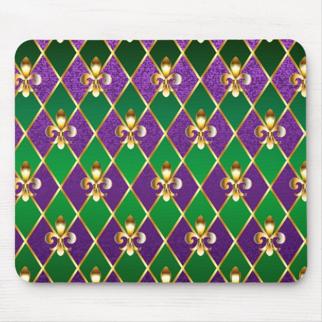 Jewelry Background Mardi Gras Mouse Pad (Front)