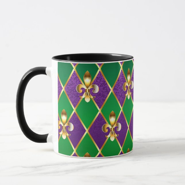 Jewelry Background Mardi Gras Mug (Left)