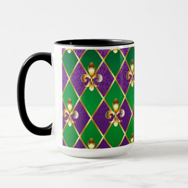 Jewelry Background Mardi Gras Mug (Left)