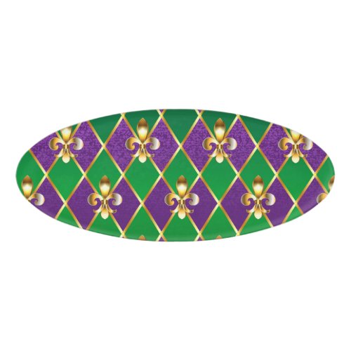 Jewelry Background Mardi Gras Name Tag