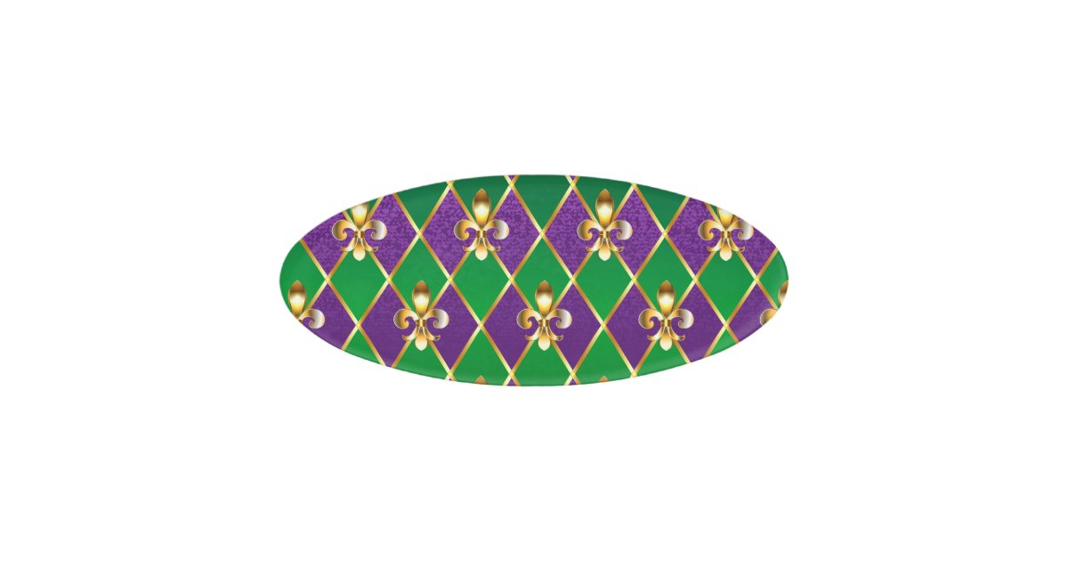 Jewelry Background Mardi Gras Name Tag | Zazzle