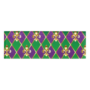 Jewelry Background Mardi Gras Name Tag