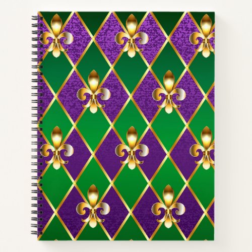 Jewelry Background Mardi Gras Notebook