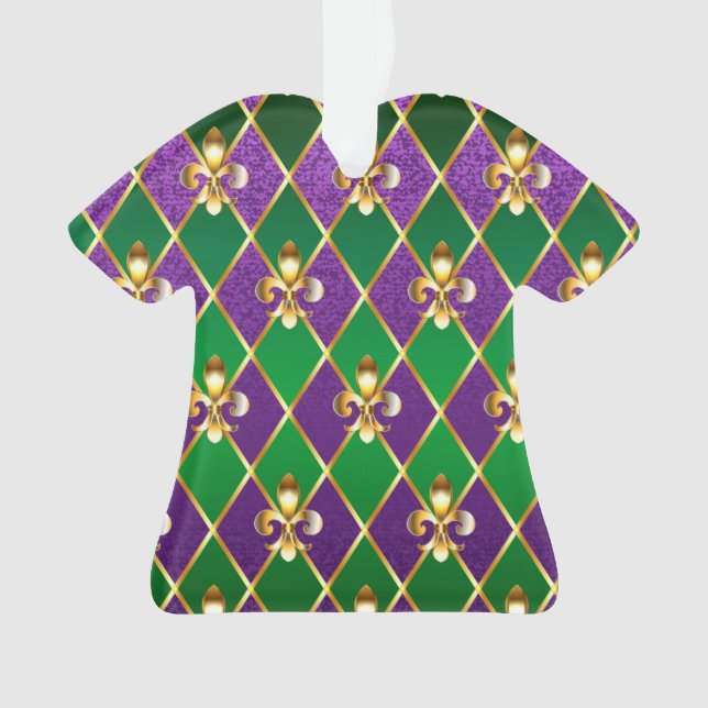 Jewelry Background Mardi Gras Ornament (Front)