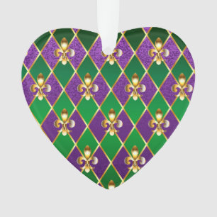 Jewelry Background Mardi Gras Ornament